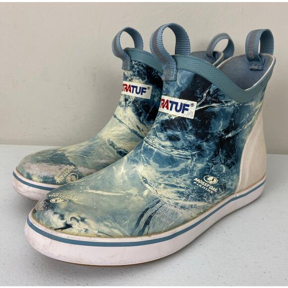 Youth Xtratuf Mossy Oak Fishing waterproof rubber deck ankle rain boots, 3M - Picture 1 of 8